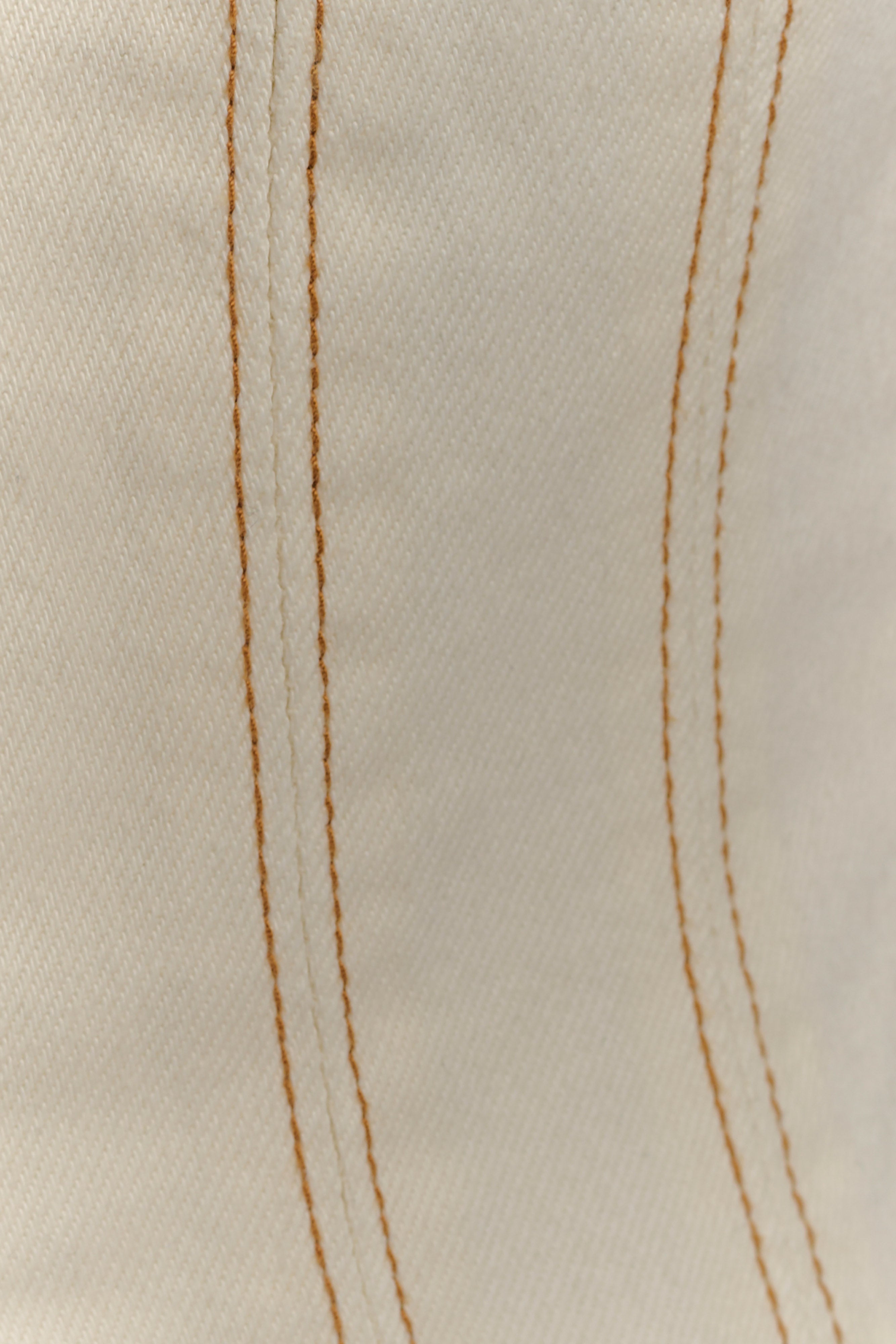 Loretta Cap Sleeve Denim Top - Ecru