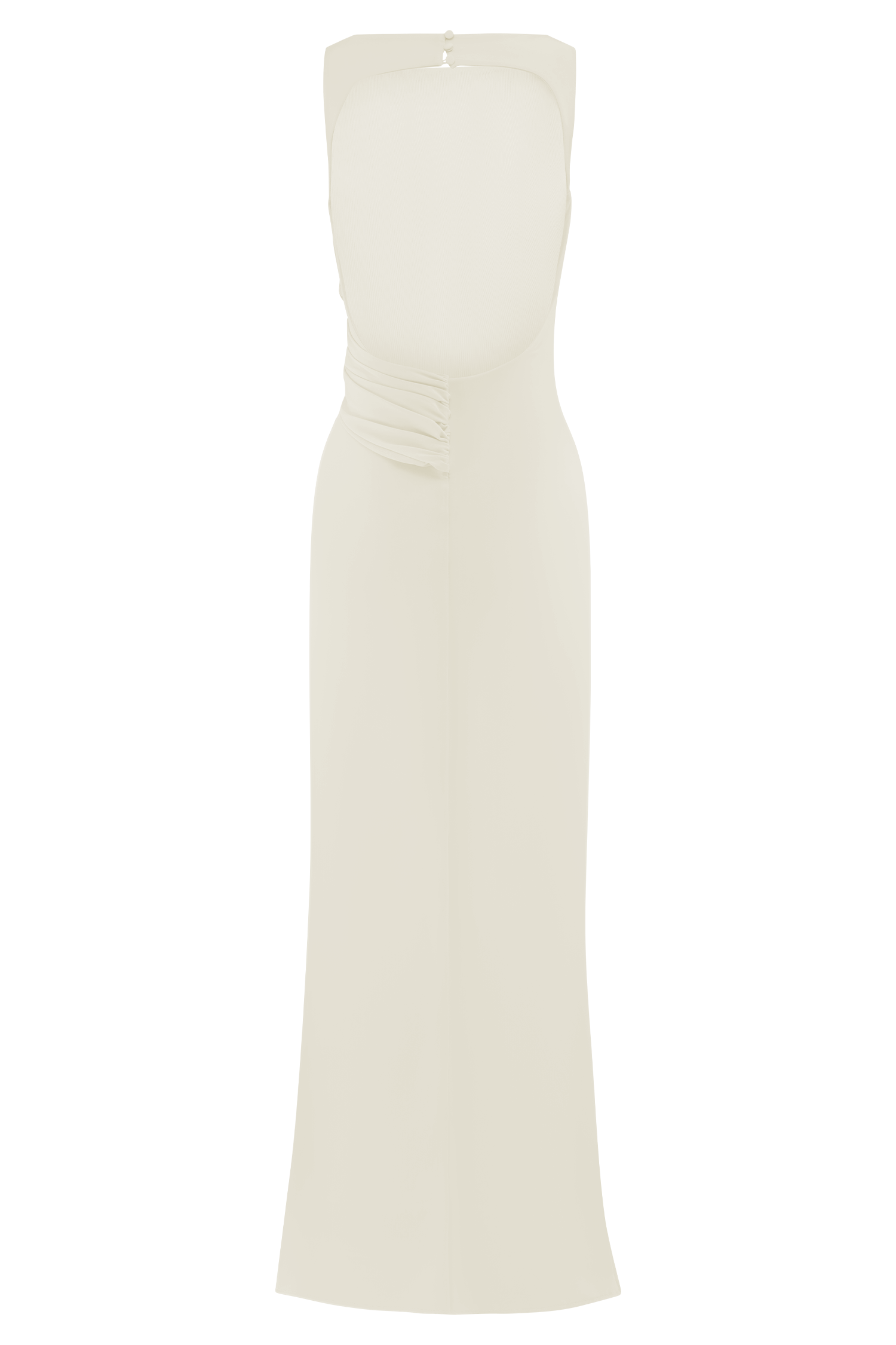 Henley Slinky Drape Maxi Dress - Ivory